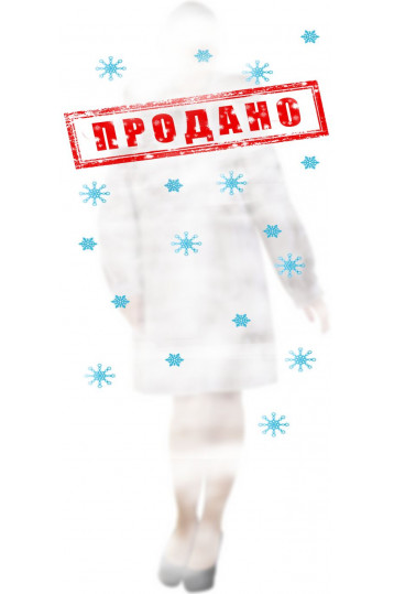 Пастельно-лавандовая мутоновая шуба с капюшоном